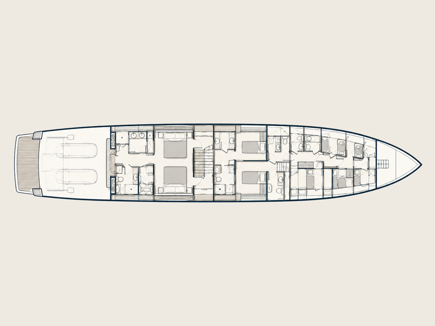 Deck plan: lower deck